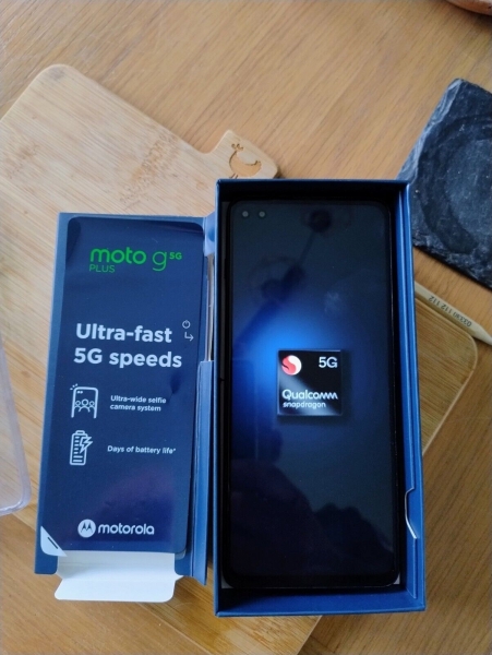 Motorola Moto G 5G Plus 64GB entsperrt Dual SIM Android Smartphone Surfen blau