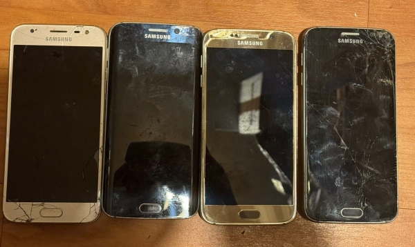 4 x Samsung Galaxy S6 G920F, J3 Smartphone defekt Schaden