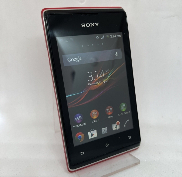 Sony Xperia E (C1504) Smartphone in Rot (Guter gebrauchter Zustand & o. Simlock)