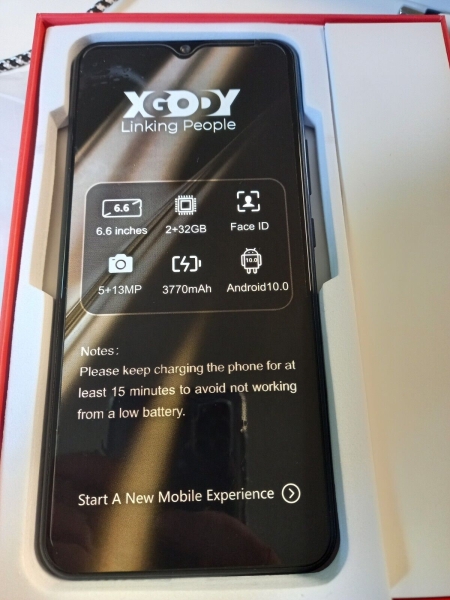 Neues Smartphone XGODY A5 6,6 Zoll 4G Android 10 13 +5 MP Face ID 2/32/128 GB