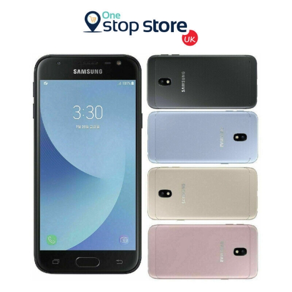 Samsung Galaxy J3 J330F 16GB 4G 13MP schwarz/gold entsperrt Android Smartphone – UK