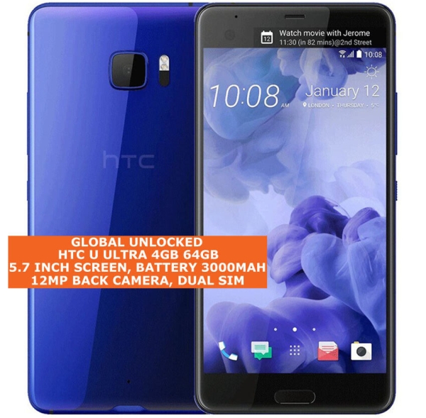 HTC U Ultra 4gb 64gb Quad Core 12mp Fingerprint Id 5.7 “ Android LTE Smartphone