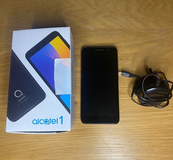 Alcatel 1 4G 5″ Smartphone 1GB RAM 16GB Tesco Mobile Top Zustand schwarz