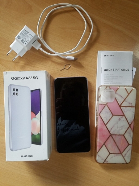 Samsung Galaxy A22 5G Dual SIM Violett 64 GB Smartphone , Sehr Gut erhalten!TOP!