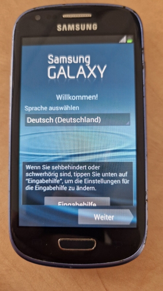 Samsung  Galaxy S3 S III mini  – 8GB – Smartphone Handy Schwarz (Ohne Sim-Lock)