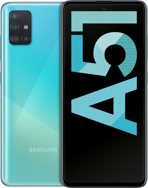 Samsung Galaxy A51 Android Smartphone 6,5 Zoll 128 GB blau „gut“