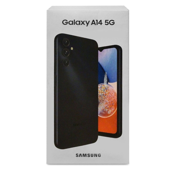 Schwarz Samsung Galaxy A14 5G SM-A146U 64GB Ohne Vertrag Smartphone Handys 6,6″