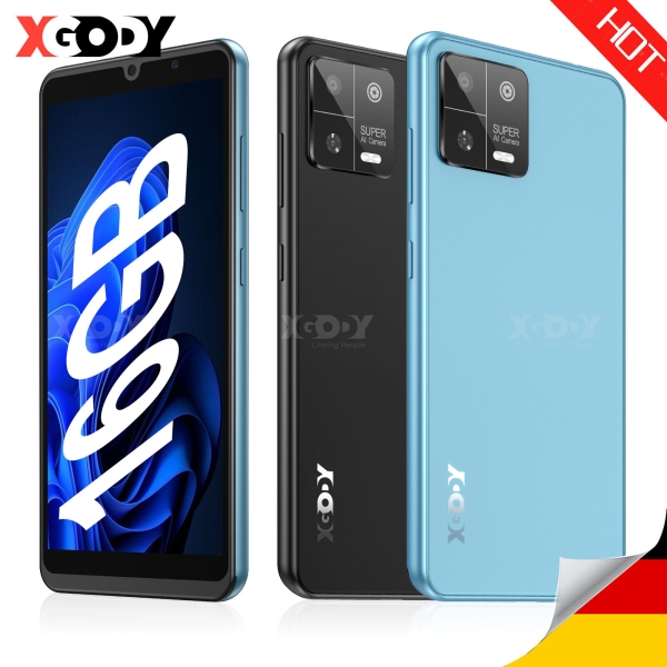 Neu Smartphone XGODY Handy Ohne Vertrag Android 16GB Dual SIM Quad Core 5,5″ GPS