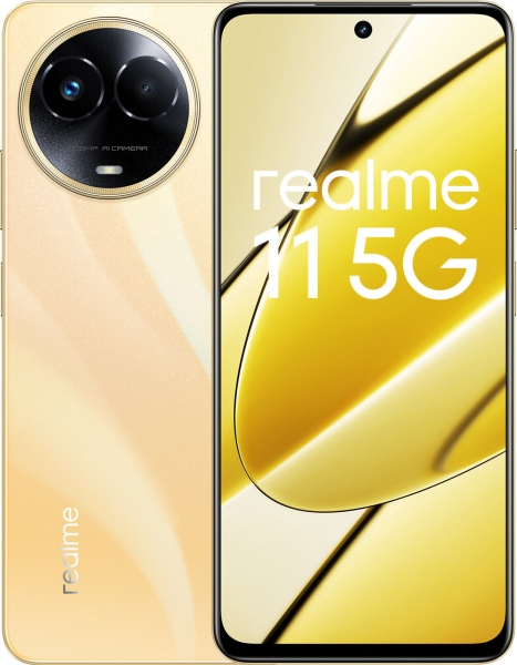 Realme 11 5G Gold 256GB 8GB RAM 6,72″ 108MP werkseitig entsperrt Smartphone