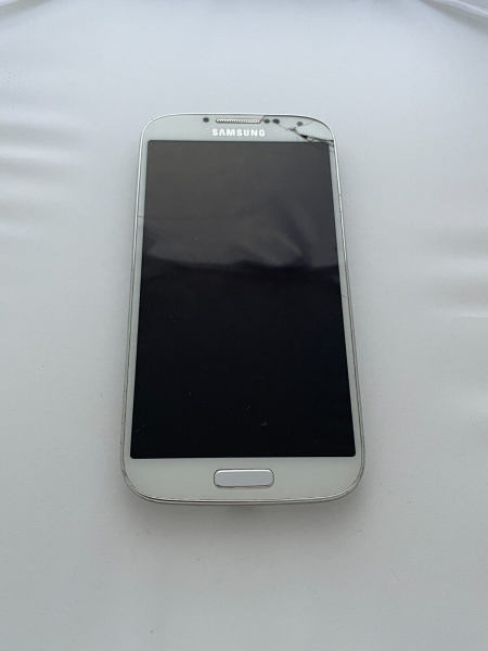 Samsung GTI 9505 Handy Smartphone defekt mit Sturzschaden weiß