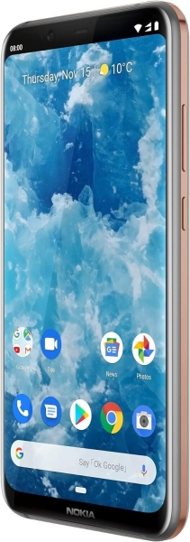 Nokia 8.1 Smartphone  64 GB Dual-SIM, steel 6,18 Zoll Android  Silber „sehr gut“