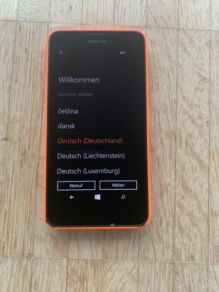 Nokia  Lumia 630 Dual SIM – 8GB – Orange (Ohne Simlock) Smartphone