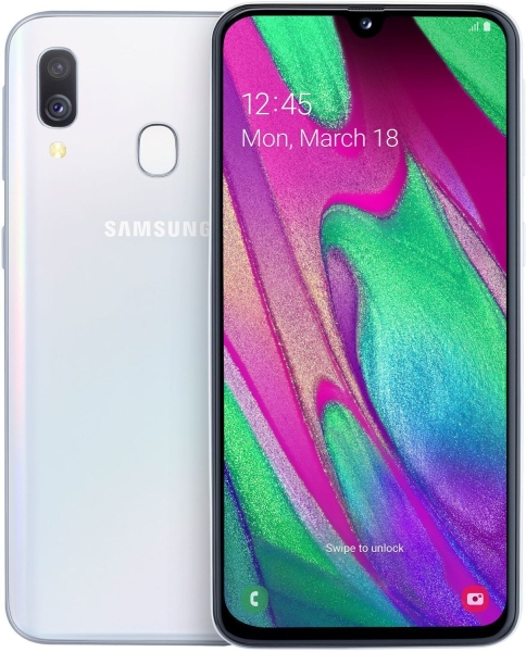 SAMSUNG Galaxy A40 64GB White – Sehr Gut – Smartphone