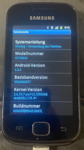 Samsung  GT S5660 -Schwarz Smartphone