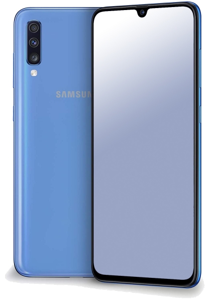 Samsung Galaxy A70 Dual-SIM 128 GB blau Smartphone Handy Mobile Android