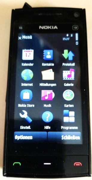 Nokia  X6-00 – 8GB – Schwarz (Ohne Simlock) Smartphone (002S6Q9)