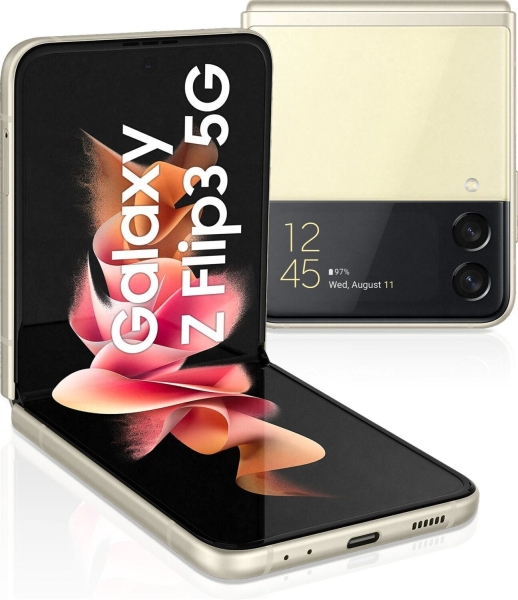 SAMSUNG Galaxy Z Flip3 5G 128GB Cream – Sehr Gut – Smartphone