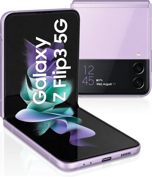 SAMSUNG Galaxy Z Flip3 5G 128GB Lavender – Hervorragend – Smartphone