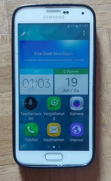 Samsung  Galaxy S5 SM-G900F – 16GB – Shimmering White (Ohne Simlock) Smartphone