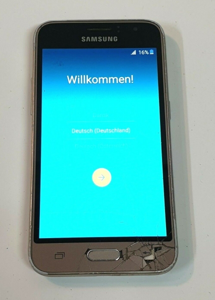 D4) SAMSUNG Galaxy J1 SM-J120FN Smartphone Gesperrt