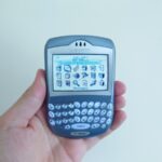 Selten QWERTY BlackBerry 7290 Satin Blau Entsperrt Smartphone Sammlerstück Telefon