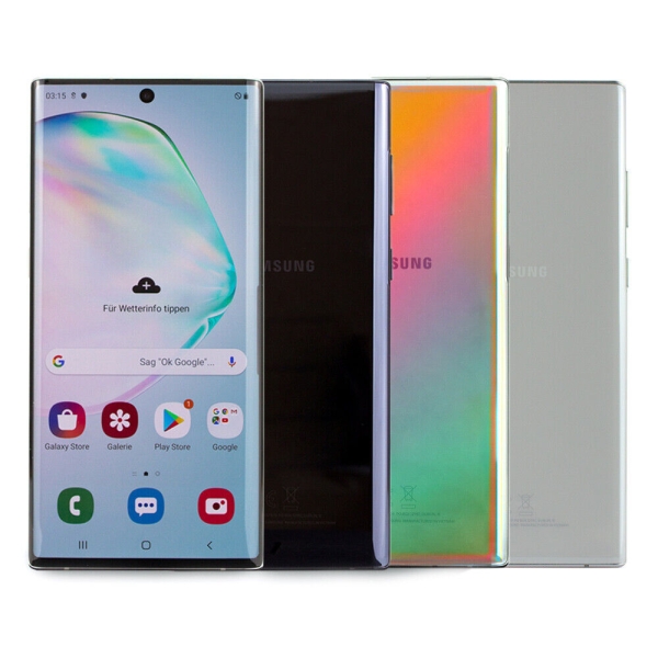 Samsung Galaxy Note 10 Plus Smartphone 256GB Aura Black Glow White Hervorragend