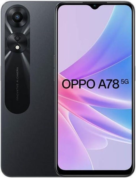 OPPO A78 Smartphone, Dimension 700, 5G, 6,56° LCD, HD + 90Hz – 4GB/128 GB – schwarz