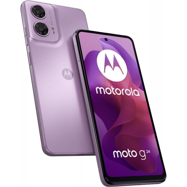 Motorola Moto G24 Smartphone pink lavender 128GB 8GB RAM Android Dual-Kamera NEU