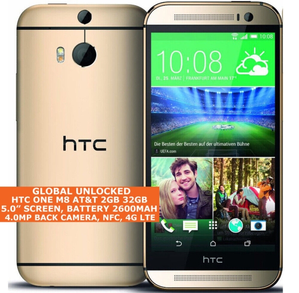 HTC ONE M8 2GB 32GB Quad Core 5.0″ Display 4,0MP GPS Android 4g LTE Smartphone