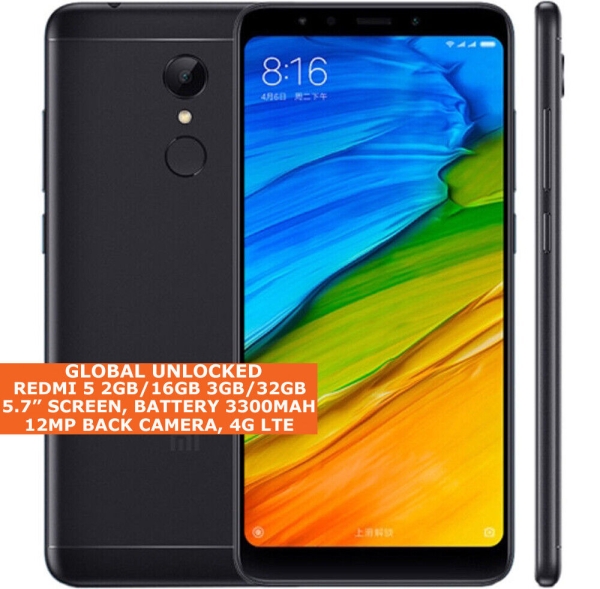 Xiaomi Redmi 5 Octa Core 2/16gb 3/32gb 5,7″ Bildschirm Android 4g LTE Smartphone