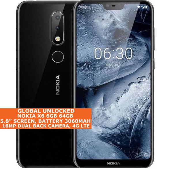 Nokia X6 Snapdragon 636 4GB 64GB Fingerabdruck-ID 16MP 5,8″ Android LTE Smartphone