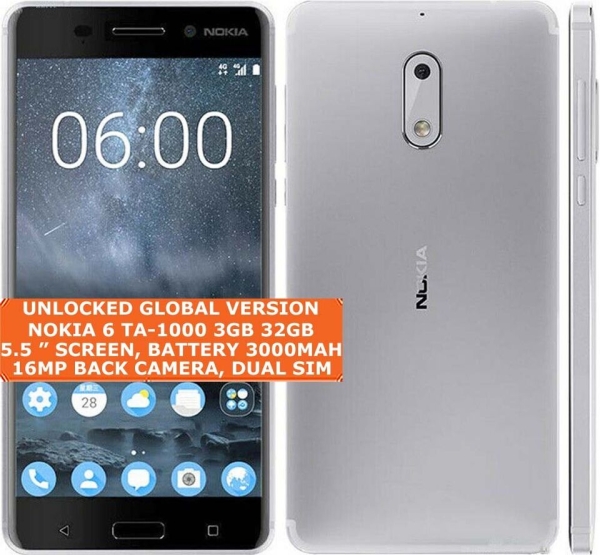 Nokia 6 3GB 32GB Octa-Core 16MP Fingerabdruck 5,5″ Android 4g Smartphone