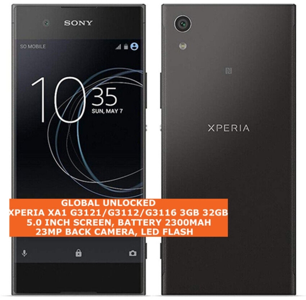 Sony Xperia XA1 G3121/G3112/G3116 3GB 32GB 23MP Kamera 5,0″ Android Smartphone