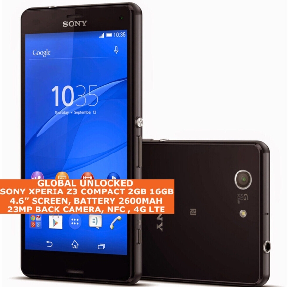 Sony XPERIA Z3 COMPACT MINI D5803 2GB 16GB Quad Core 4.6″ Android 4g Smartphone