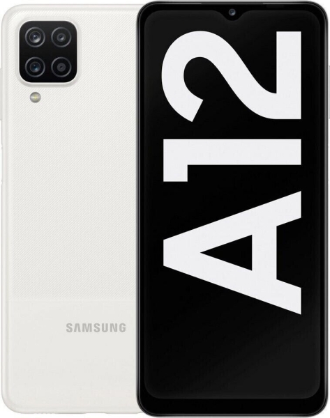 Samsung Galaxy A12 Dual SIM Smartphone 64GB Weiß White – Gut