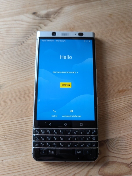 BlackBerry KEYone – 32GB – Silber (Ohne Simlock) Smartphone