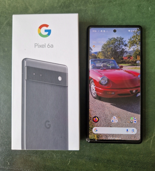 Smartphone Google Pixel 6a, schwarz, gebraucht