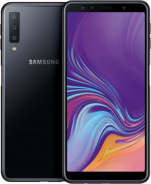 SAMSUNG Galaxy A7 (2018) 64GB Schwarz – Gut – Smartphone