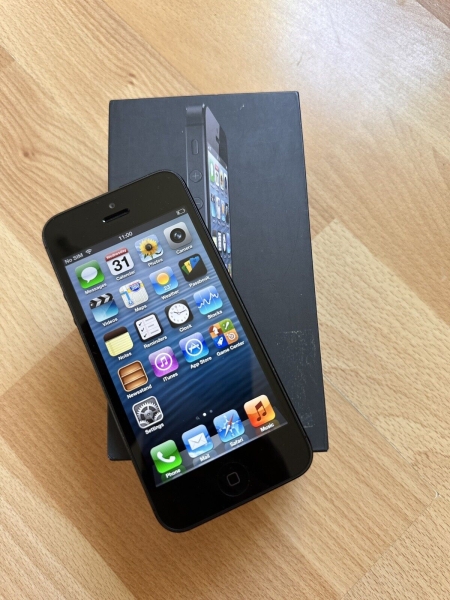 Apple iPhone 5 – 16 GB – Schwarz & Schiefer (entsperrt) selten iS 6.1.2