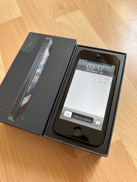 Apple iPhone 5 – 16 GB – Schwarz & Schiefer (entsperrt) selten iS 6