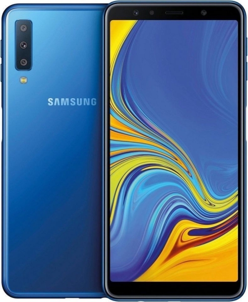 SAMSUNG Galaxy A7 (2018) 64GB Blau – Gut – Smartphone