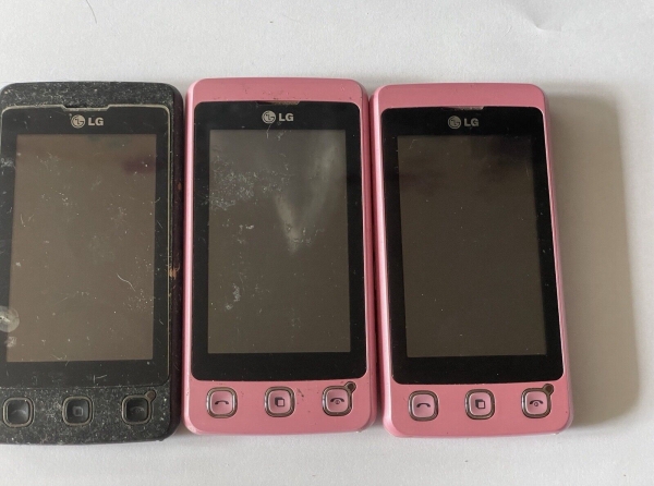 LG KP500 Cookie – Schwarz/Pink Android Smartphones x3 Posten