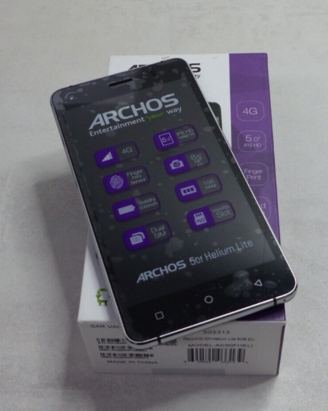 Smartphone Archos 50f Helium Lite mit Fingerprint Dual-SIM 5“ Display 8 GB