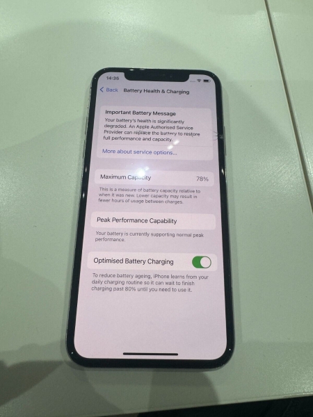 Apple iPhone X – 64 GB – silber (entsperrt) A1901 (GSM)