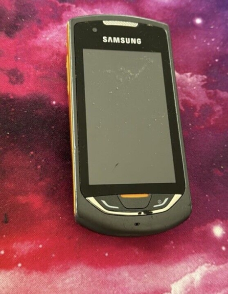 Samsung  Monte GT-S5620 – Schwarz Smartphone Händler, Ungeprüft, Gelb Orange