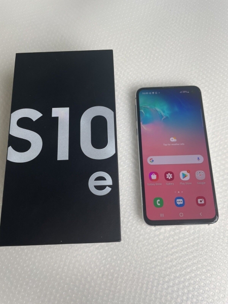 Samsung Galaxy S10e PRISM WEISS 128GB (ENTSPERRT) SMARTPHONE TOP ZUSTAND