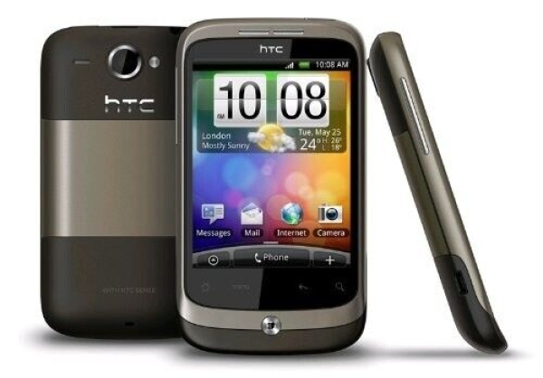 HTC Wildfire Smartphone Swap Gerät Neuwertig metal moccha Händler