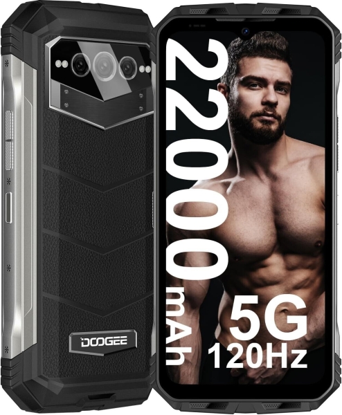 DOOGEE VMax Rugged Smartphone 5G, 22000mAh Akku, 20GB RAM + 256GB ROM