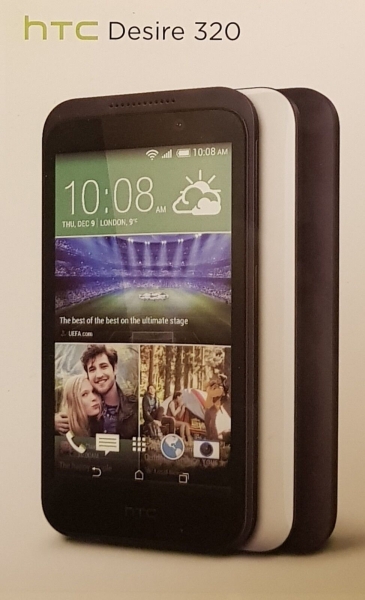 HTC Desire 320 (ohne Simlock) in schwarz Smartphone Handy Phone Mobile Neuware