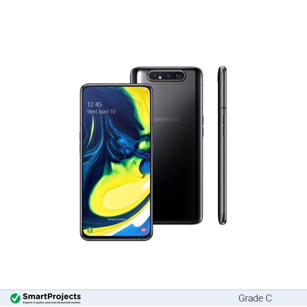 Samsung Galaxy A80 DS Phantom Black 128 GB Grade C – entsperrtes Smartphone